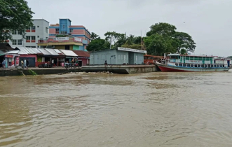 সুনামগঞ্জে বৃষ্টি ও উজানের ঢলে নদীর পানি বাড়ছে